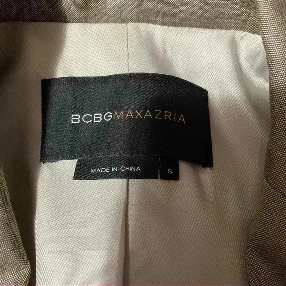 BCBGMaxAzria Women’s Double Lapel Wool Blend Blazer Taupe Small - Picture 4 of 9
